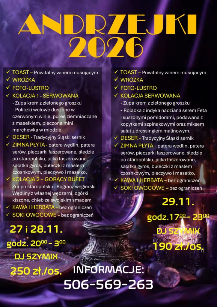 Andrzejki 2026 – 28 listopada